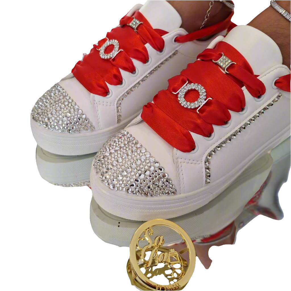 Unic Decorated Sneakers-White&Red