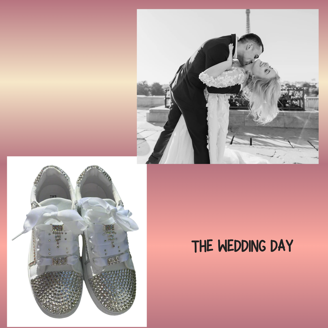 נעלי סניקרס יוקרתיות לכלות-משובצות עם אבני ריינסטון בעבודת יד